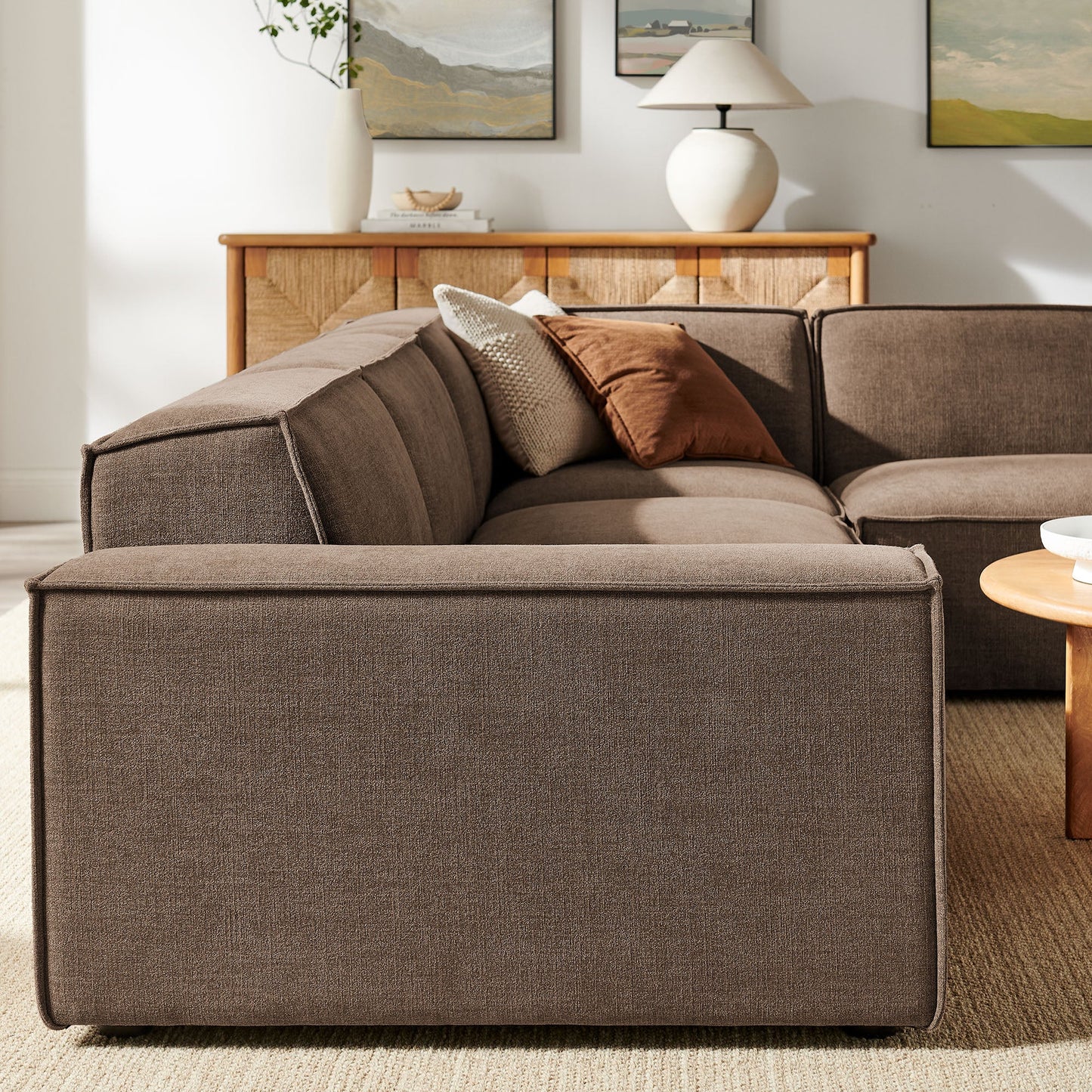 Restore 4‑Piece Performance Fabric Modular L‑Shaped Sofa