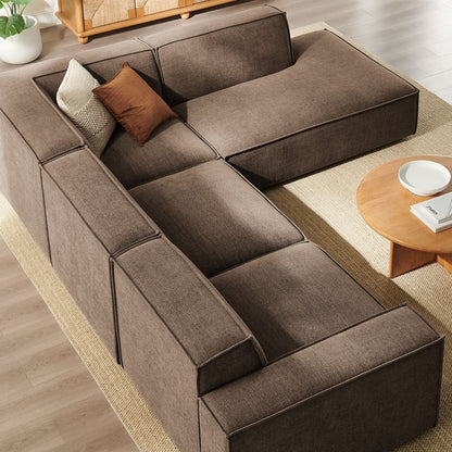 Restore 4‑Piece Performance Fabric Modular L‑Shaped Sofa