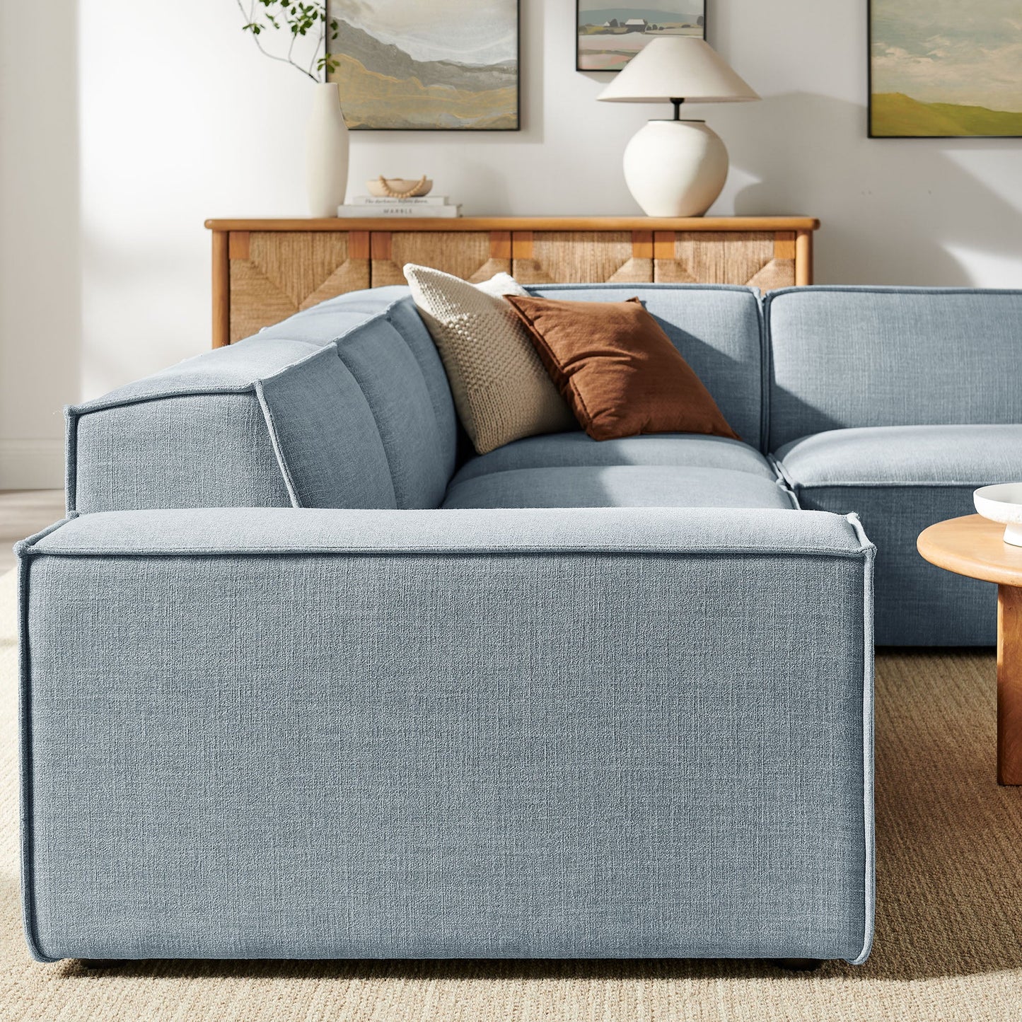 Restore 4‑Piece Performance Fabric Modular L‑Shaped Sofa