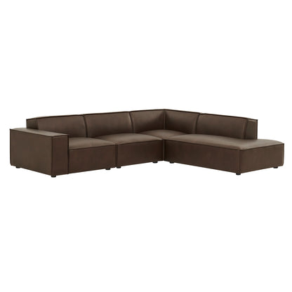 Restore 4-Piece Vegan Leather Modular L-Shaped Sofa