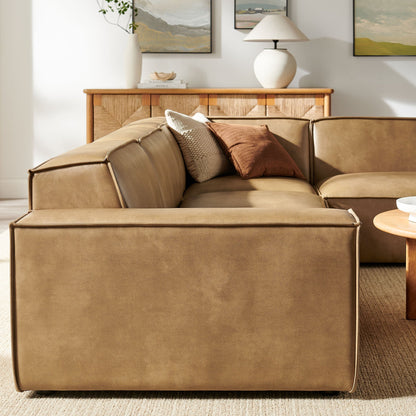 Restore 4-Piece Vegan Leather Modular L-Shaped Sofa