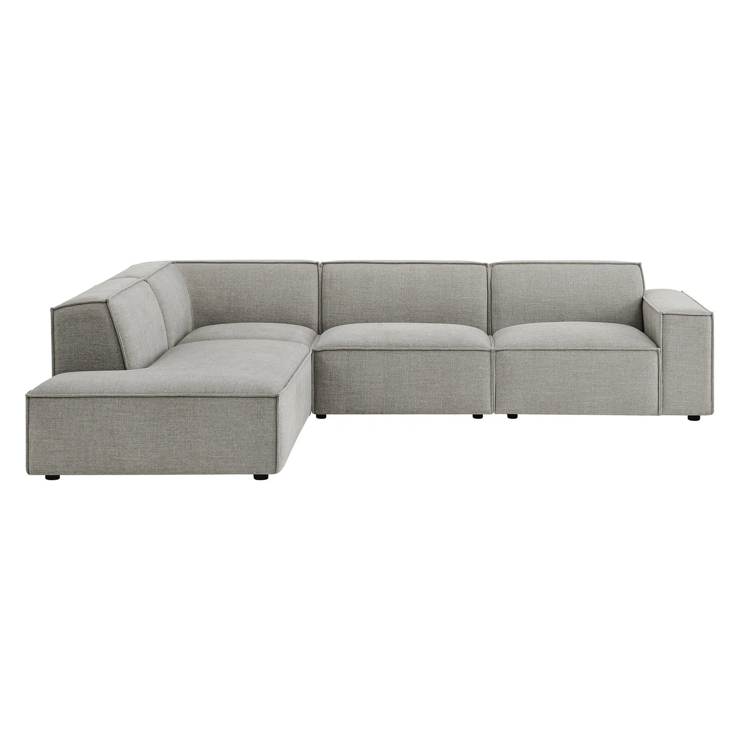 Restore 4-Piece Performance Fabric Upholstered Modular L-Shaped Sofa