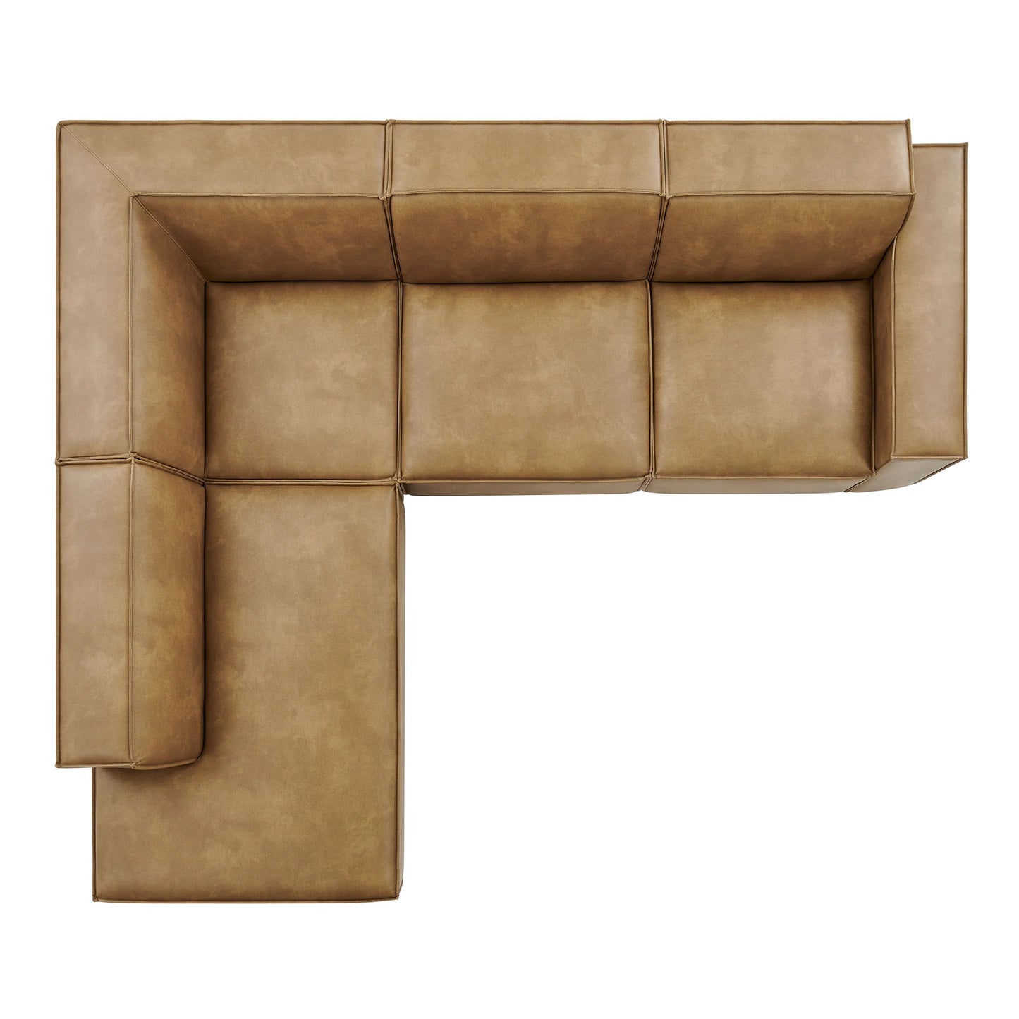 Restore 4‑Piece Vegan Leather Modular L‑Shaped Sofa