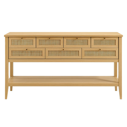 Soma 62 Inch Rattan Console Table