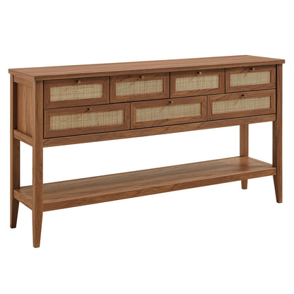 Soma 62 Inch Rattan Console Table