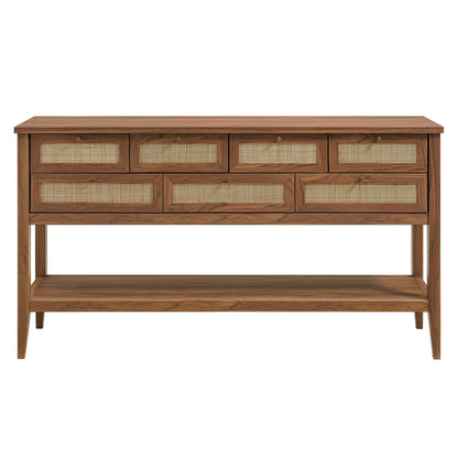 Soma 62 Inch Rattan Console Table
