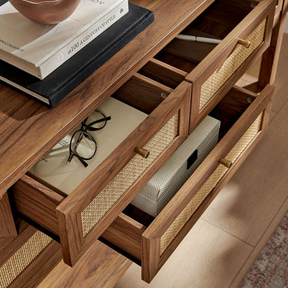 Soma 62 Inch Rattan Console Table