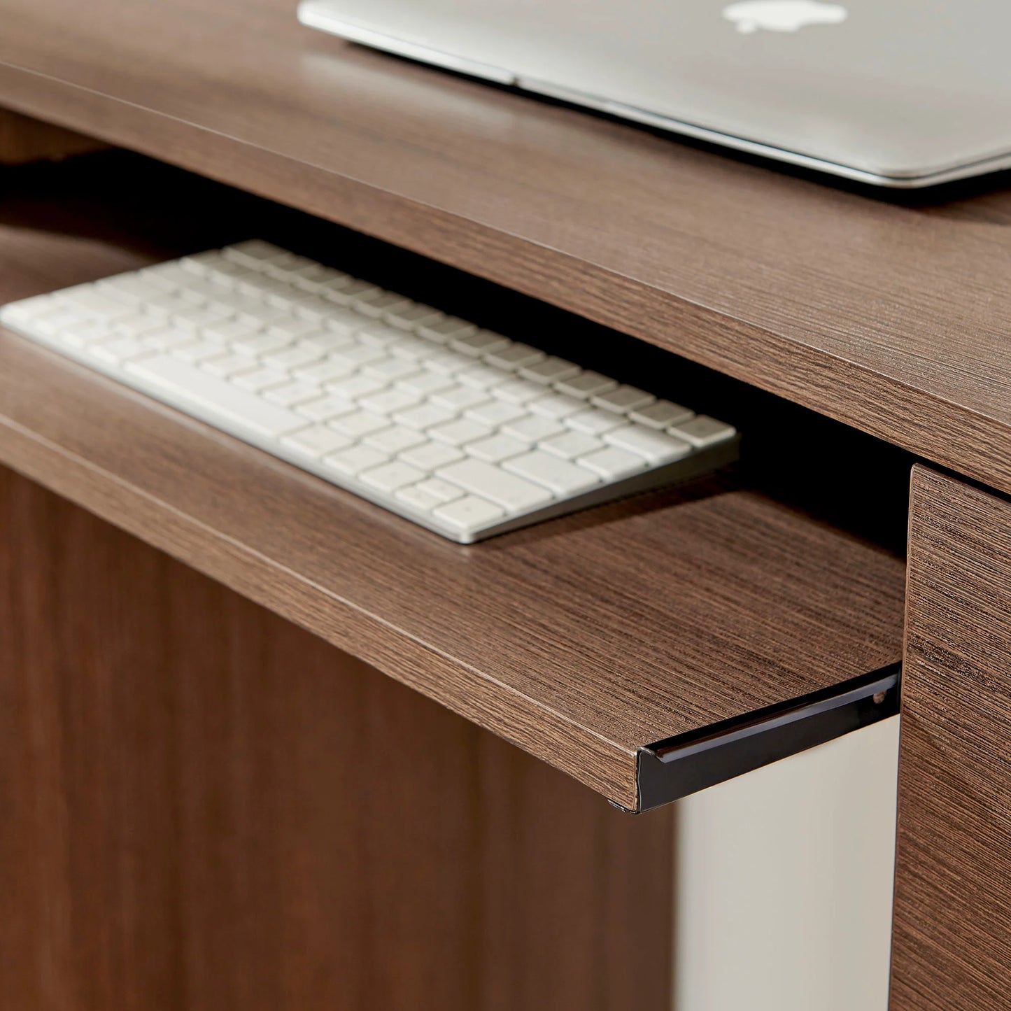 Mirae 55'' Curved Office Desk – Modern 6-Drawer Executive Workstation