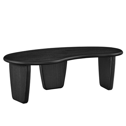 Vetra Kidney-Shaped Coffee Table – Modern Free-Form Accent Table