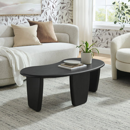 Vetra Kidney-Shaped Coffee Table – Modern Free-Form Accent Table