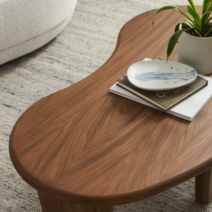 Vetra Kidney-Shaped Coffee Table – Modern Free-Form Accent Table