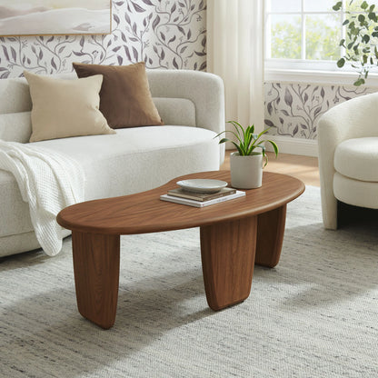 Vetra Kidney-Shaped Coffee Table – Modern Free-Form Accent Table