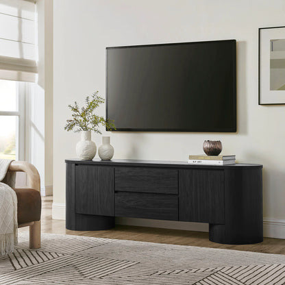 Duval 71-Inch Oval TV Cabinet – Modern Media Console with Sleek Design