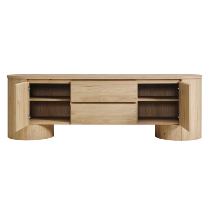 Duval 71-Inch Oval TV Cabinet – Modern Media Console with Sleek Design