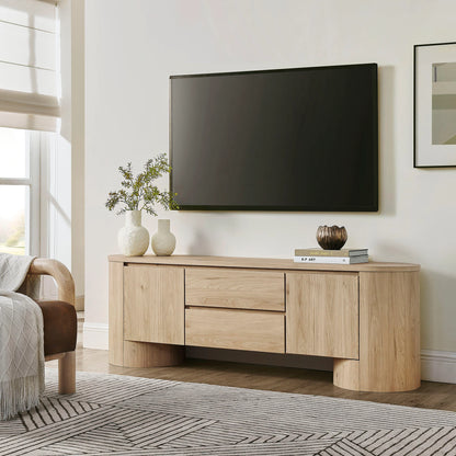 Duval 71-Inch Oval TV Cabinet – Modern Media Console with Sleek Design