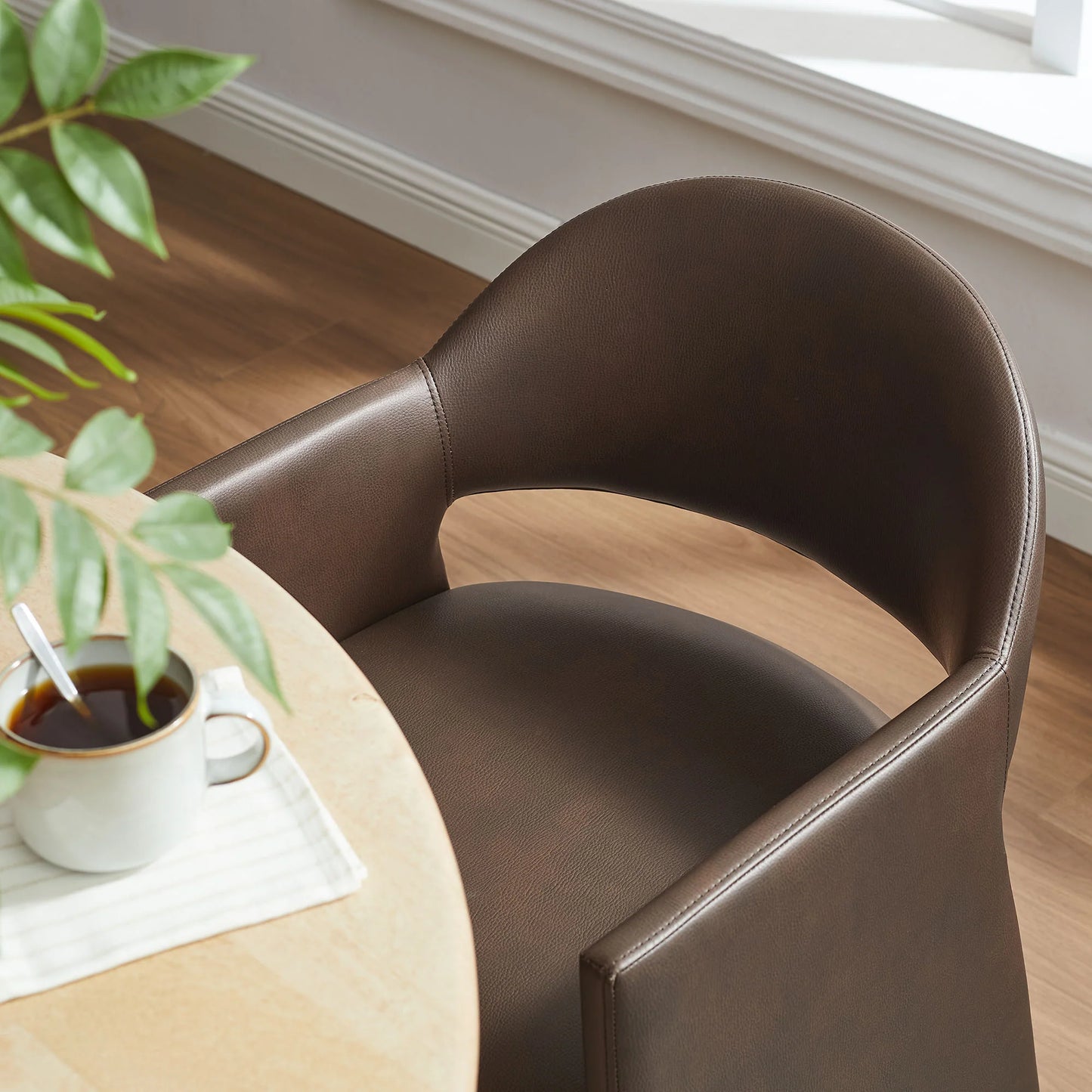Talia Vegan Leather Dining Armchair – Stylish & Sustainable Seating