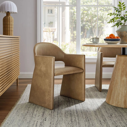 Talia Vegan Leather Dining Armchair – Stylish & Sustainable Seating
