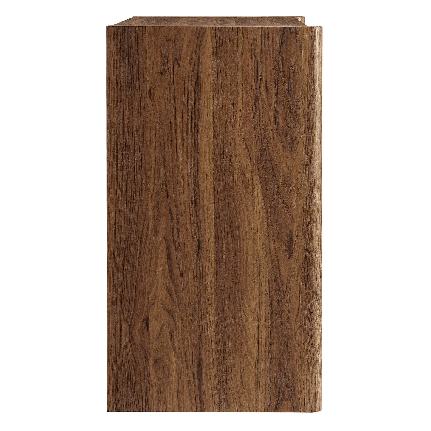Emric Wave Accent Cabinet in Walnut – Modern Storage with Curved Design