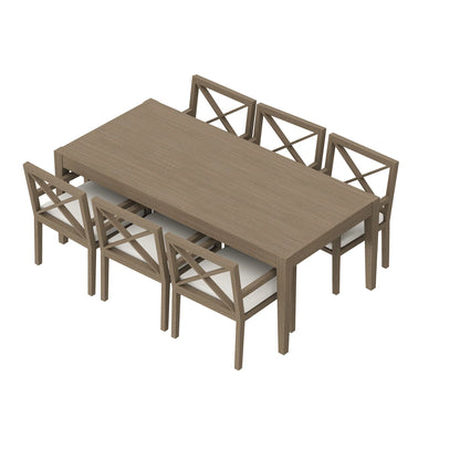 Northlake 7-Piece Outdoor Teak Wood Dining Set