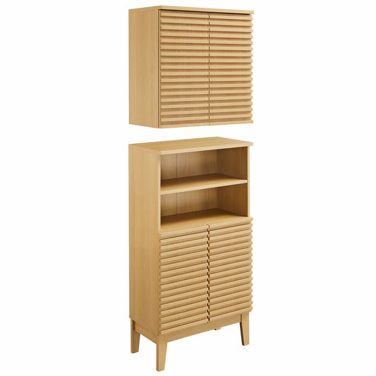 Render Bathroom Cabinet Set – Modern Storage Solution for Bathrooms
