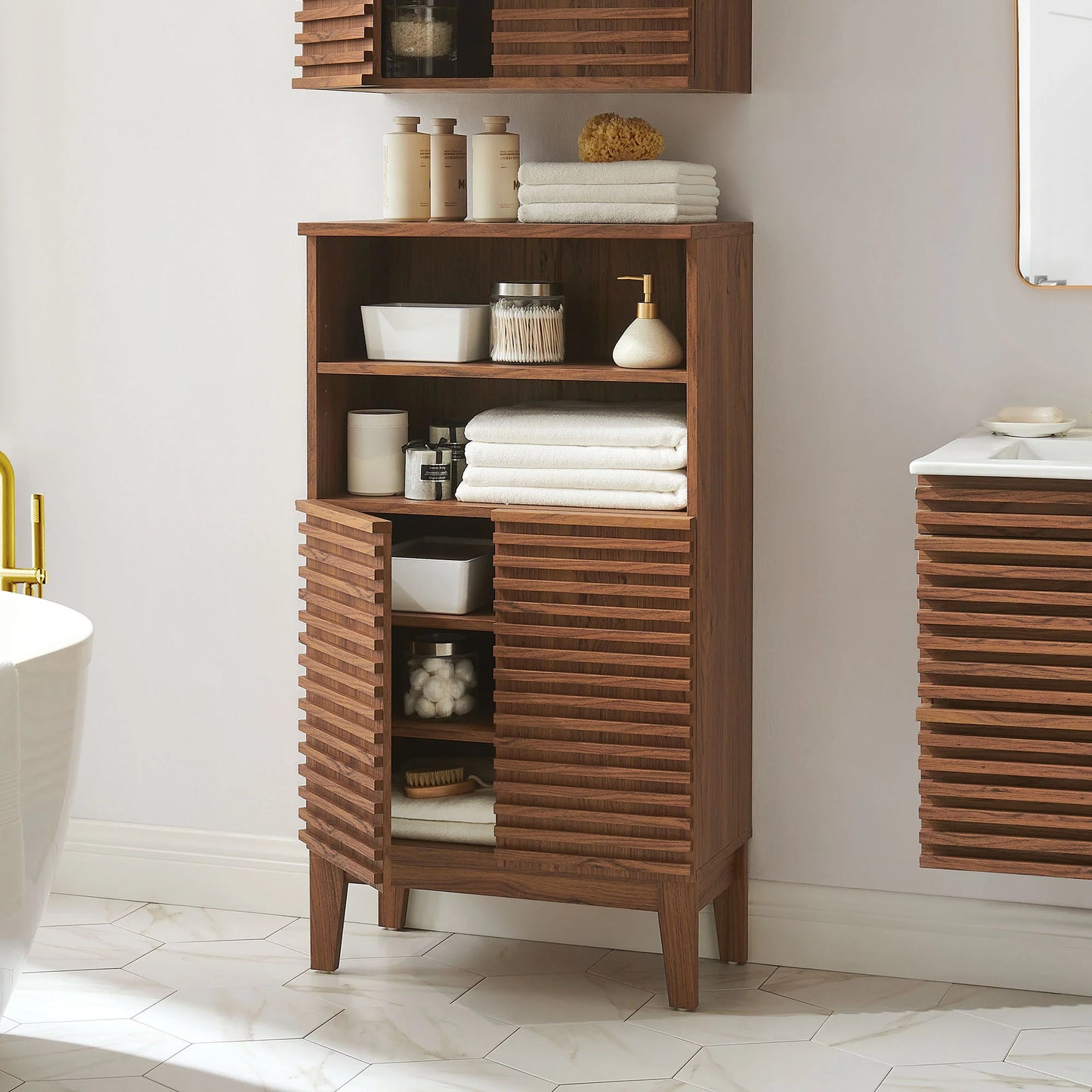 Render Bathroom Cabinet Set – Modern Storage Solution for Bathrooms
