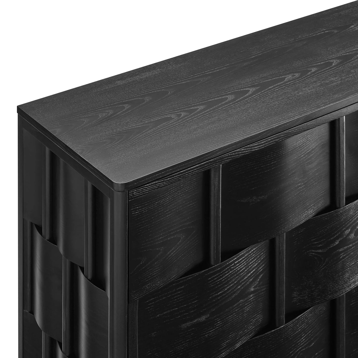 Foundry 71" Woven Design Buffet Storage Cabinet