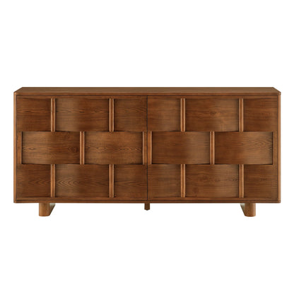 Foundry 71" Woven Design Buffet Storage Cabinet