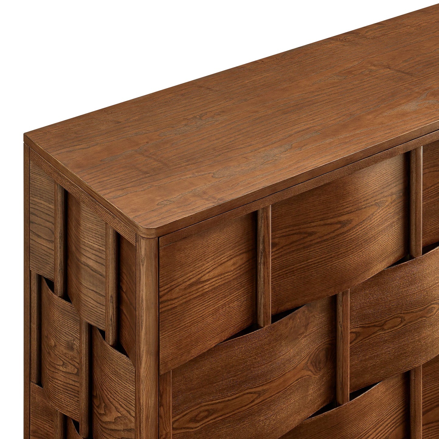 Foundry 71" Woven Design Buffet Storage Cabinet