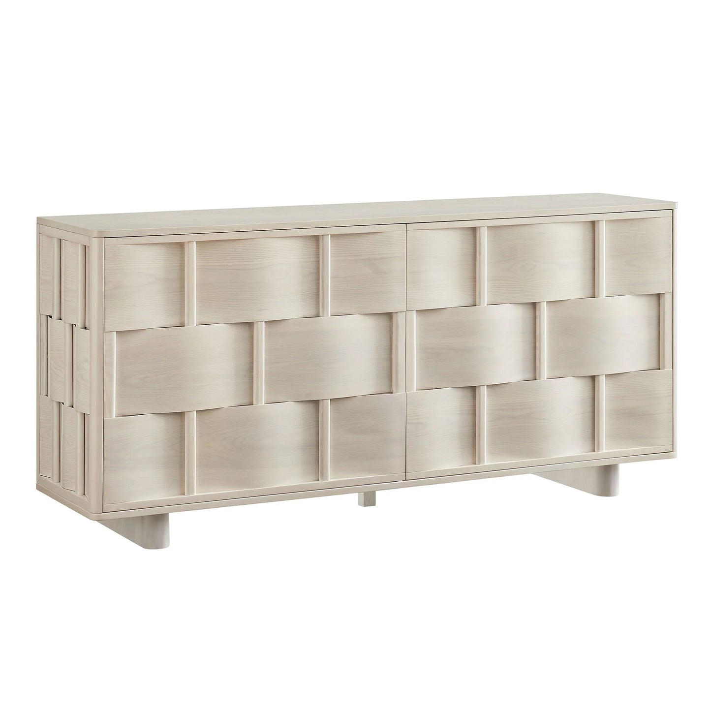 Foundry 71" Woven Design Buffet Storage Cabinet