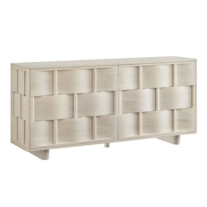 Foundry 71" Woven Design Buffet Storage Cabinet