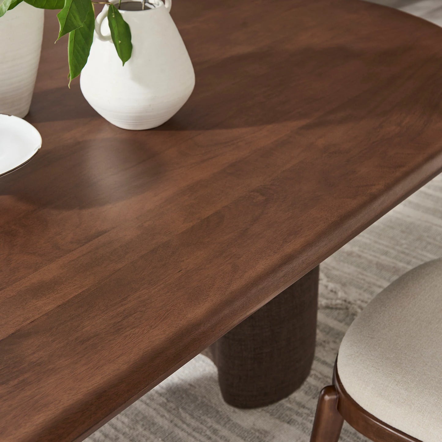 Enric 84 Inch Mango Wood Oval Dining Table