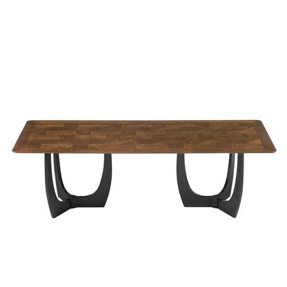 Wrenly 94-Inch Dining Table in Walnut – Modern Rectangular Wood Table for 8 to 10 People