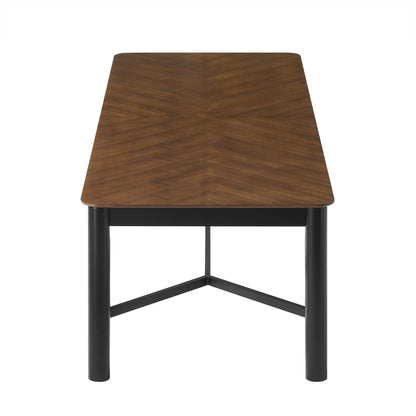 Ashlan 110-Inch Rectangular Dining Table in Walnut – Extra-Long Modern Wood Table for 8–10 People