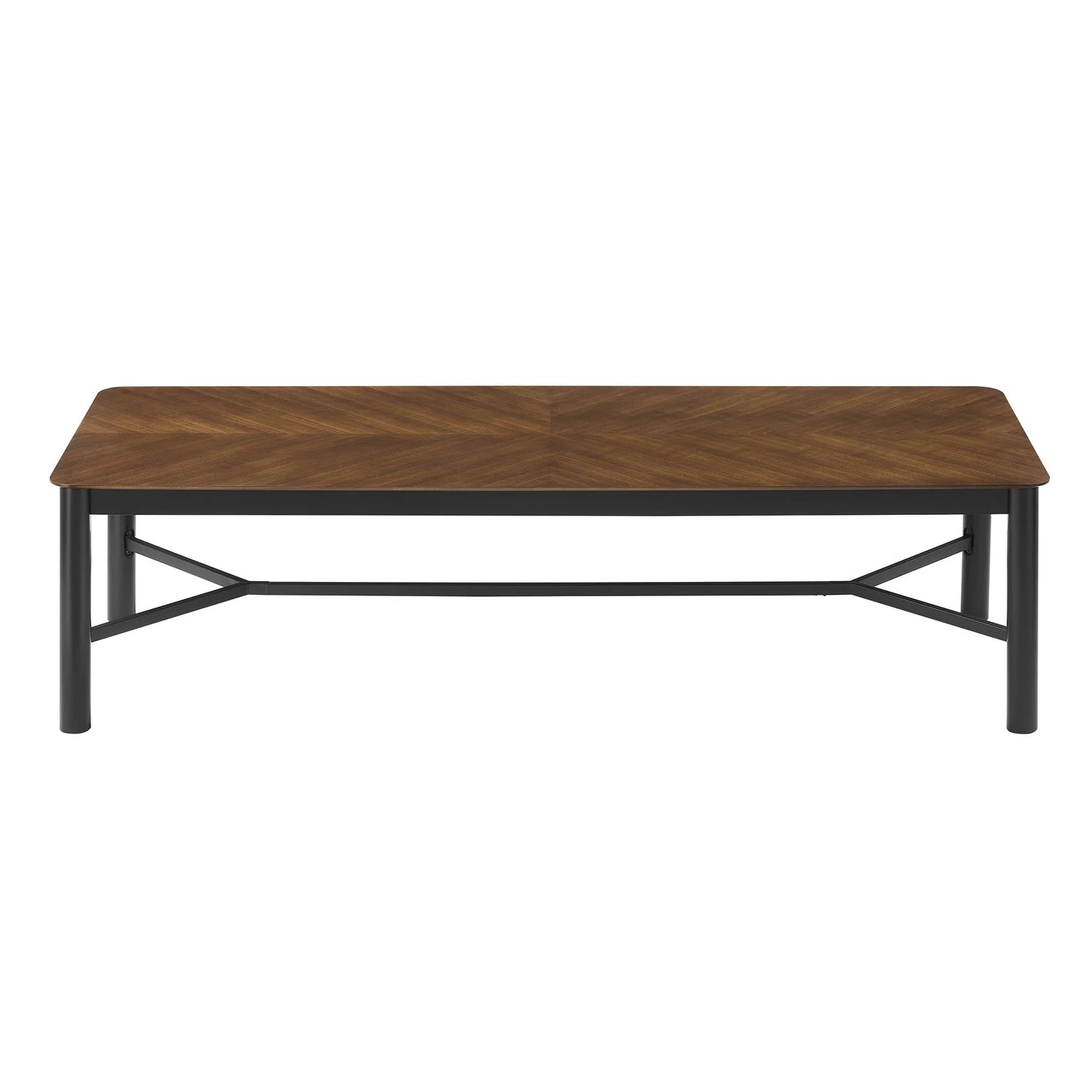 Ashlan 110-Inch Rectangular Dining Table in Walnut – Extra-Long Modern Wood Table for 8–10 People