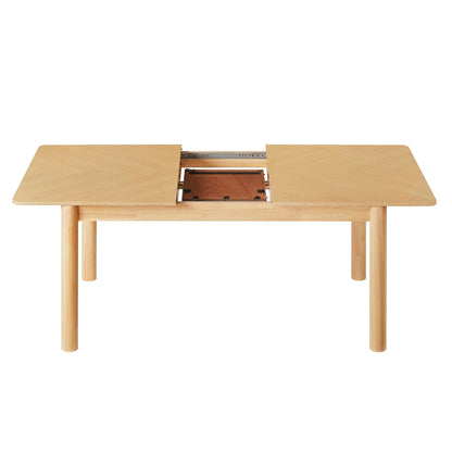 Alba Extendable Dining Table – Modern Wood Dining Table with Extension Leaf for 6–8 People