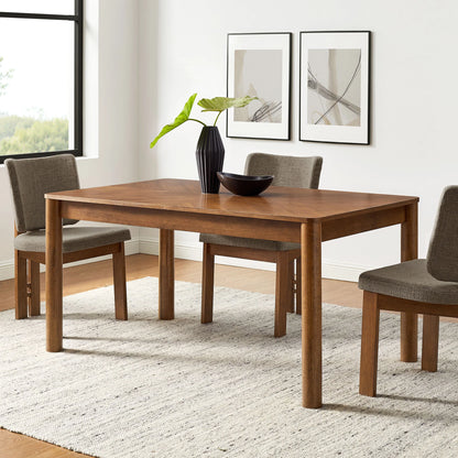 Alba Extendable Dining Table – Modern Wood Dining Table with Extension Leaf for 6–8 People