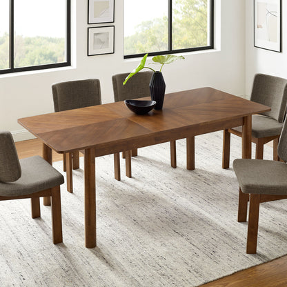 Alba Extendable Dining Table – Modern Wood Dining Table with Extension Leaf for 6–8 People