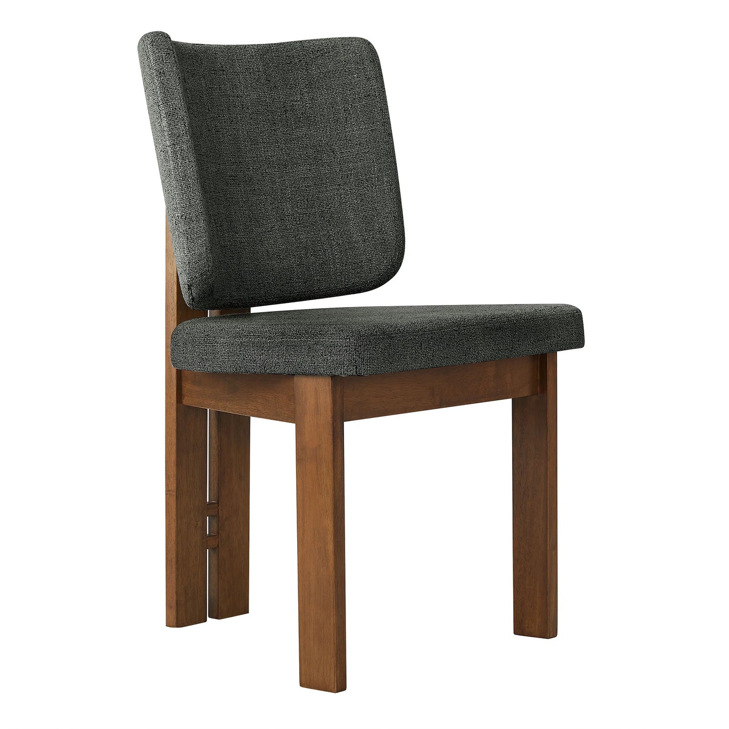 Alba Armless Upholstered Dining Chairs – Set of 2 Modern Dining Room Chairs with Fabric Seats
