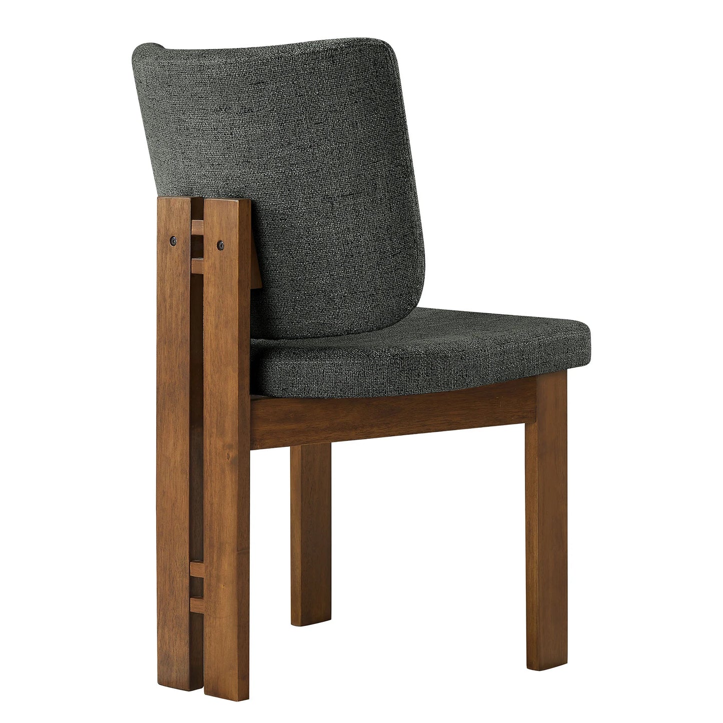 Alba Armless Upholstered Dining Chairs – Set of 2 Modern Dining Room Chairs with Fabric Seats