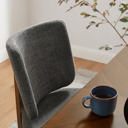 Alba Armless Upholstered Dining Chairs – Set of 2 Modern Dining Room Chairs with Fabric Seats