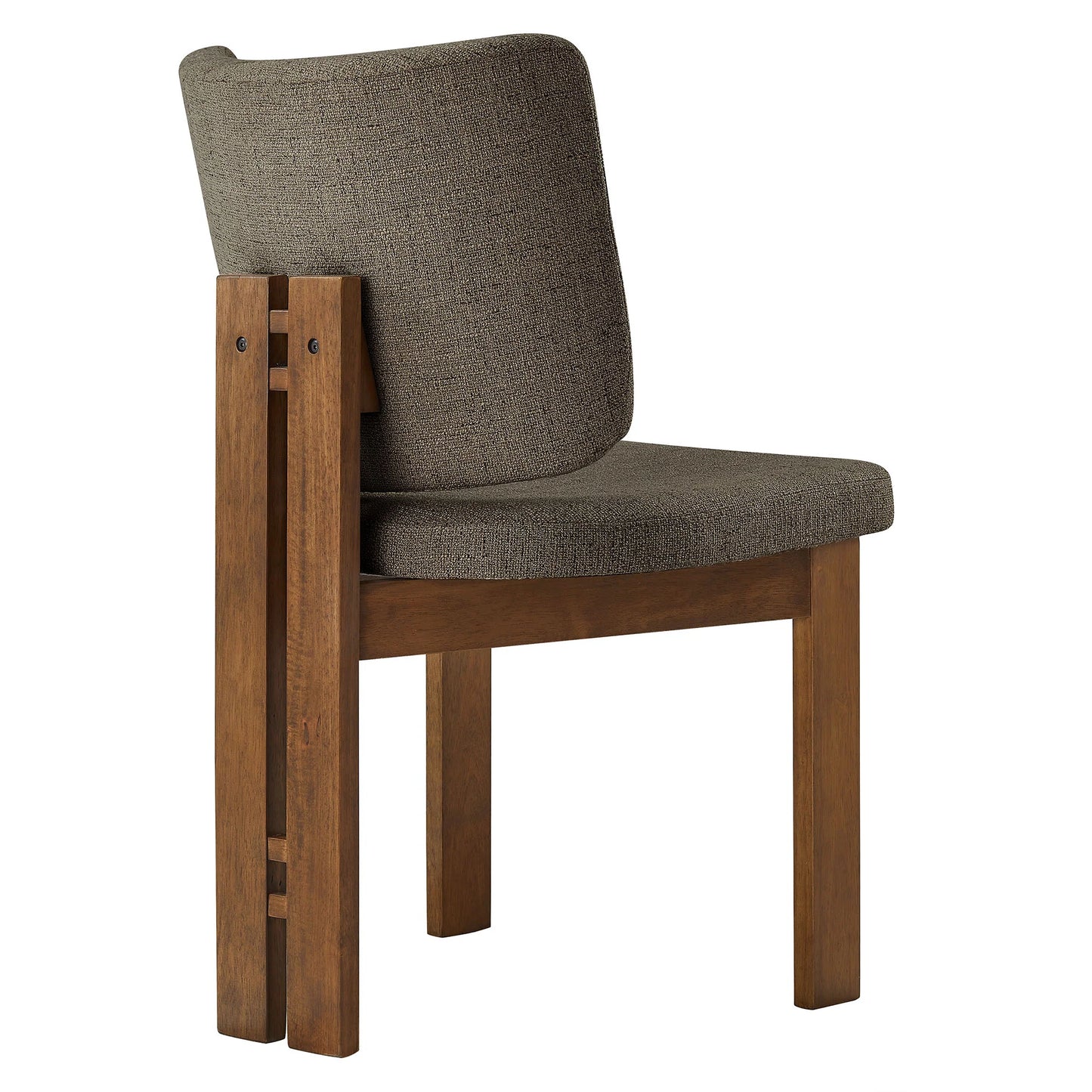 Alba Armless Upholstered Dining Chairs – Set of 2 Modern Dining Room Chairs with Fabric Seats