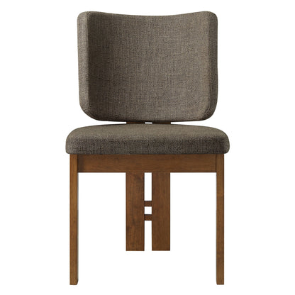 Alba Armless Upholstered Dining Chairs – Set of 2 Modern Dining Room Chairs with Fabric Seats