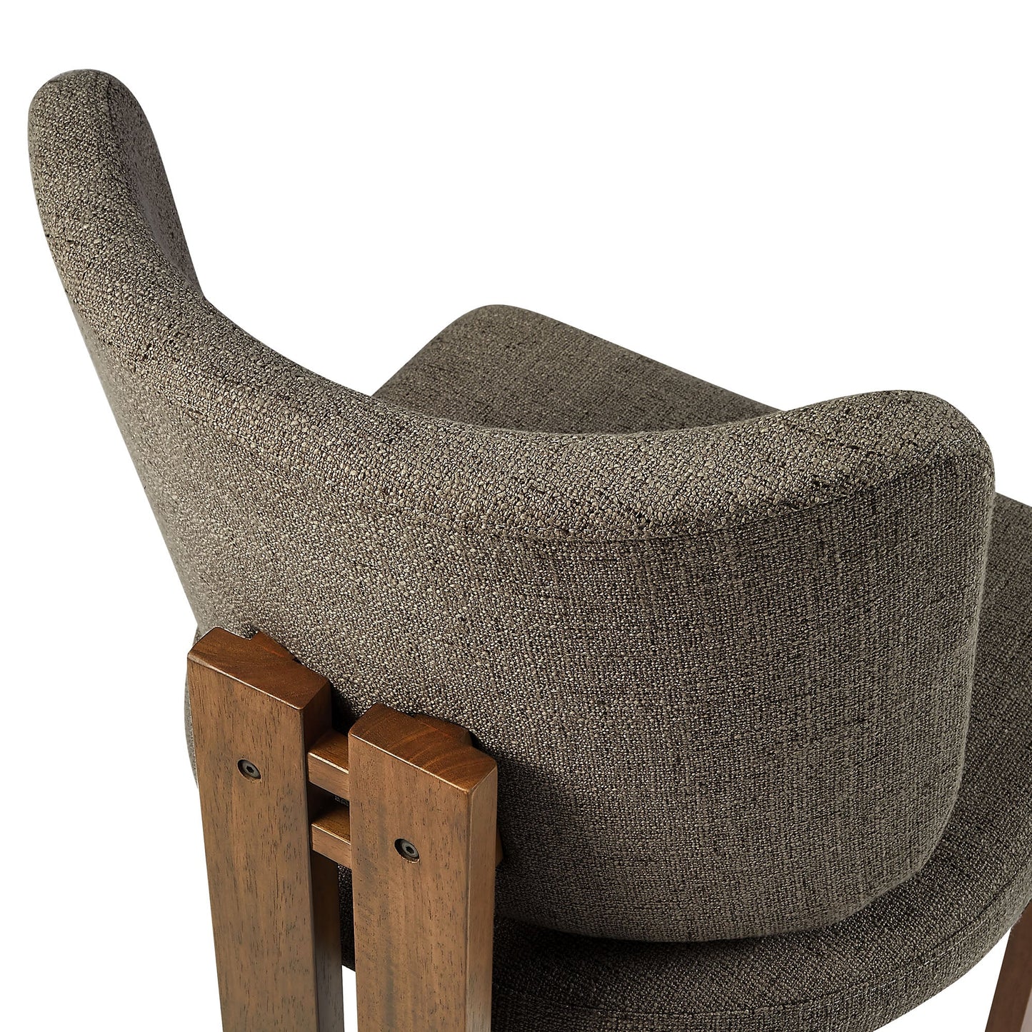 Alba Armless Upholstered Dining Chairs – Set of 2 Modern Dining Room Chairs with Fabric Seats