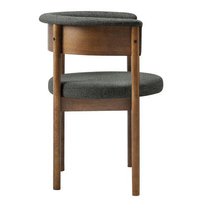Clea Curved Upholstered Dining Chairs – Set of 2 Modern Accent Chairs for Dining Room or Kitchen