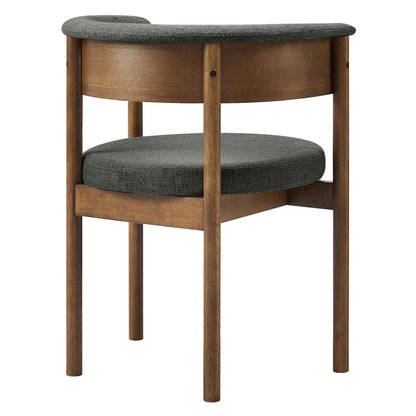 Clea Curved Upholstered Dining Chairs – Set of 2 Modern Accent Chairs for Dining Room or Kitchen
