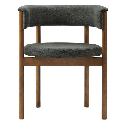 Clea Curved Upholstered Dining Chairs – Set of 2 Modern Accent Chairs for Dining Room or Kitchen