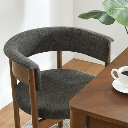 Clea Curved Upholstered Dining Chairs – Set of 2 Modern Accent Chairs for Dining Room or Kitchen