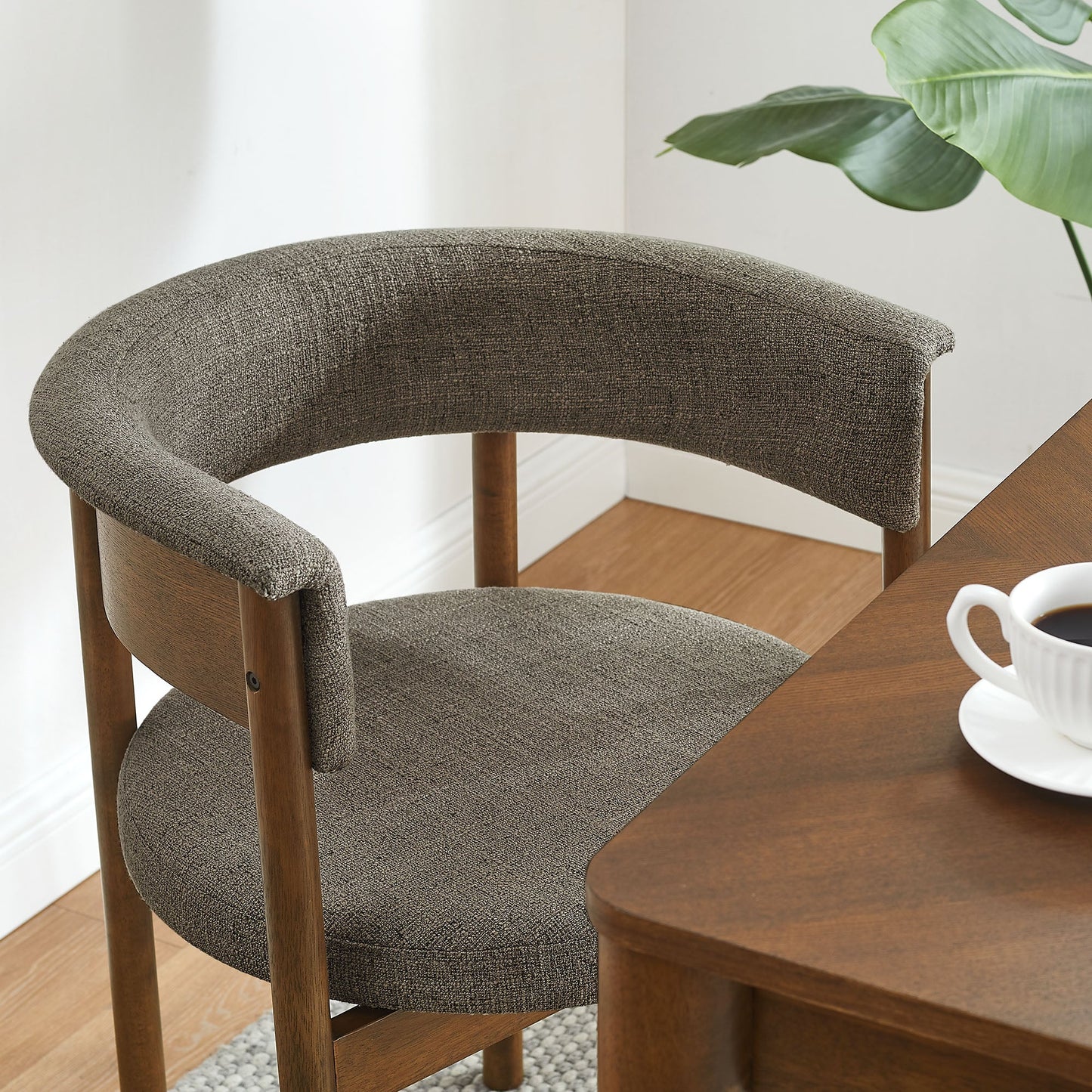 Clea Curved Upholstered Dining Chairs – Set of 2 Modern Accent Chairs for Dining Room or Kitchen