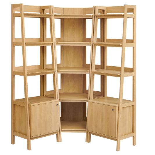 Bixby 3-piece Corner Bookshelf Set with Narrow Bookshelves