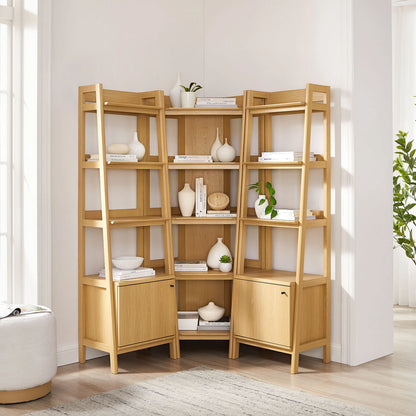 Bixby 3-piece Corner Bookshelf Set with Narrow Bookshelves
